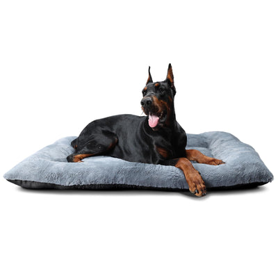 Washable Plush Dog Crate Bed – Dark Gray, 42 × 27 × 3 in