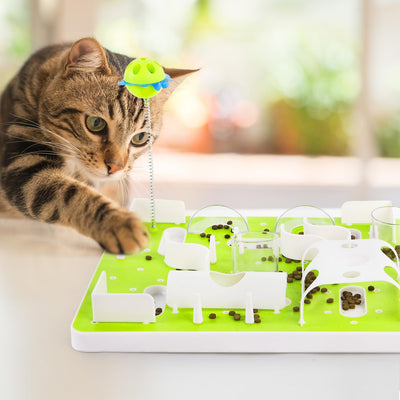 ALL FOR PAWS Adjustable Cat Treat Maze & Puzzle Feeder