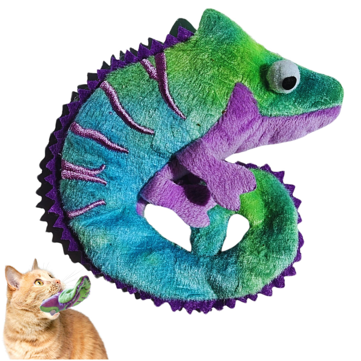 ME GUSTA PET Lizard Catnip & Crinkle Cat Toy – 4.5 in