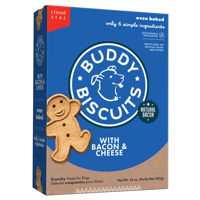 Buddy Biscuits Crunchy Dog Treats – Bacon & Cheese, 16 oz