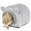 YOGURTCK Small-Pet Cave Bed with Removable Cushion – Gray