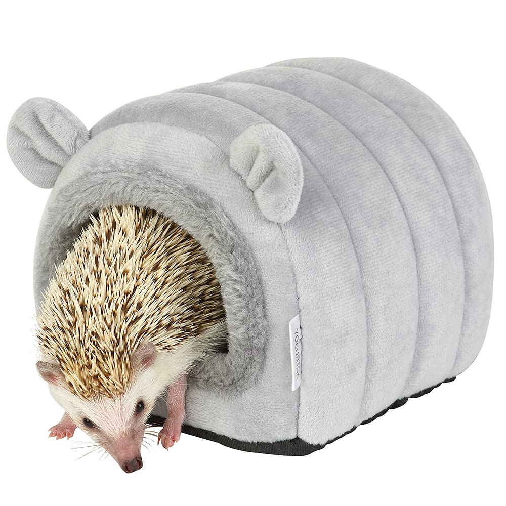 YOGURTCK Small-Pet Cave Bed with Removable Cushion – Gray
