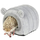 YOGURTCK Small-Pet Cave Bed with Removable Cushion – Gray