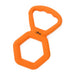 CHIWAVA 9.4" Rubber Tug Dog Toy Ring Interactive Pull Toys for Medium Large Dogs Color Orange
