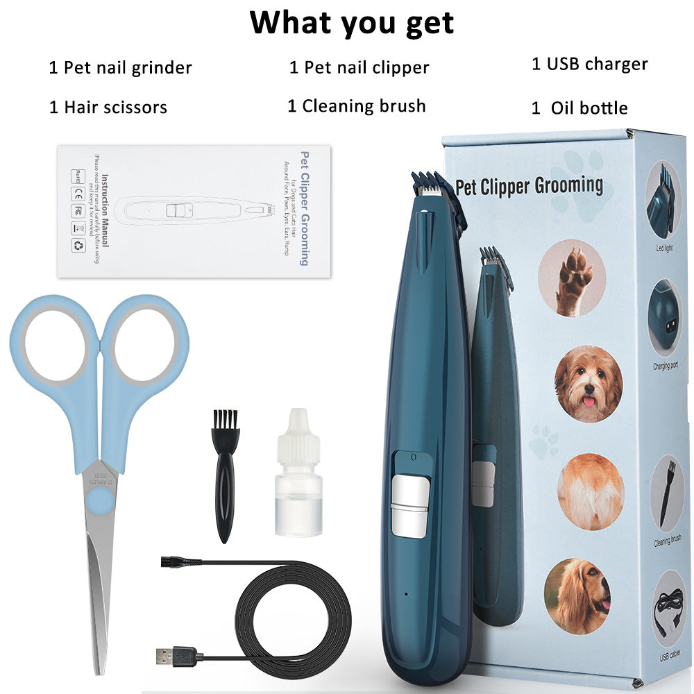 Rechargeable Pet Hair Clippers – Green