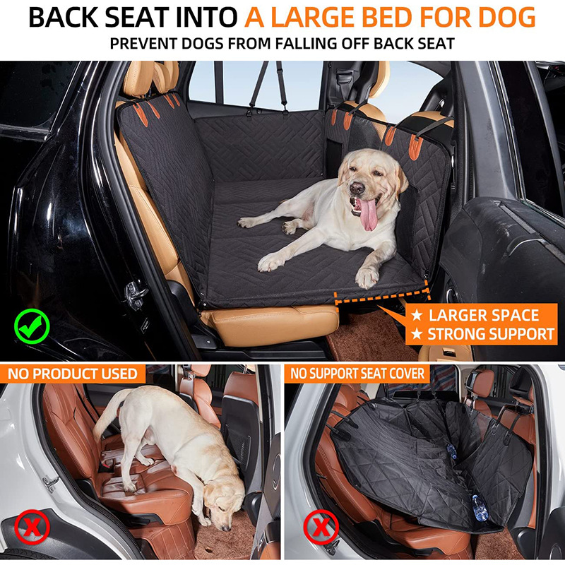Water-Resistant Pet Car Seat Cushion with Adjustable Straps