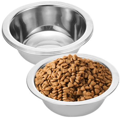 Nexboraque Stainless Steel Pet Bowls – 4-Pack, 8 in