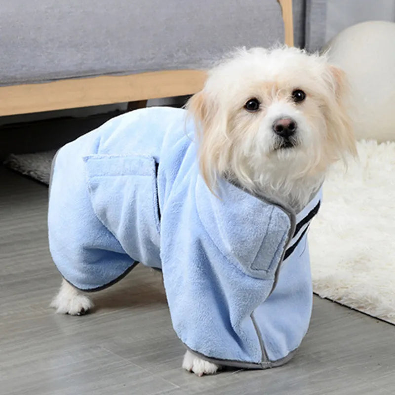 Adjustable Microfiber Dog Drying Bathrobe