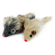 TTcat Faux-Fur Rattle Mouse Cat Toys – 2-Pack