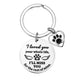CHENIFY Stainless Steel Pet Memorial Keychain with Felt Pouch