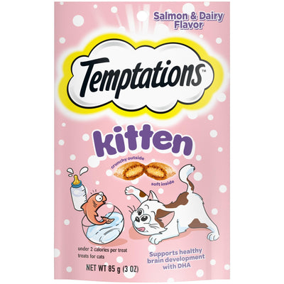 Temptations Kitten Treats – Salmon & Dairy Flavor, 3 oz