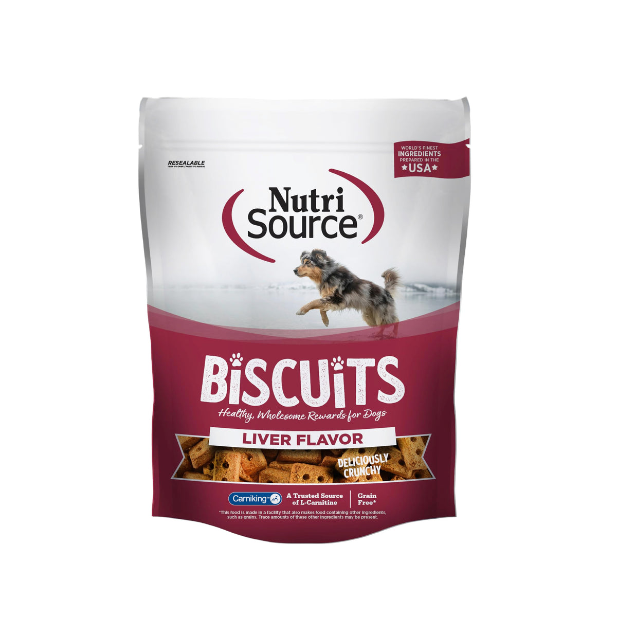 NutriSource Grain-Free Dog Treats with Liver – 14 oz
