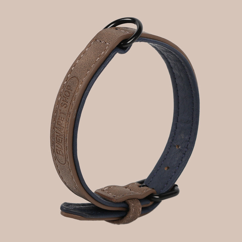Adjustable PU Leather Dog Collar