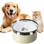 Gardner Pet Stainless Steel Water Bowl with Floating Disk – 3.85 L, White