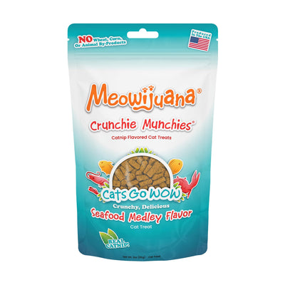 Meowijuana Crunchie Munchie Seafood Medley Catnip Cat Treats