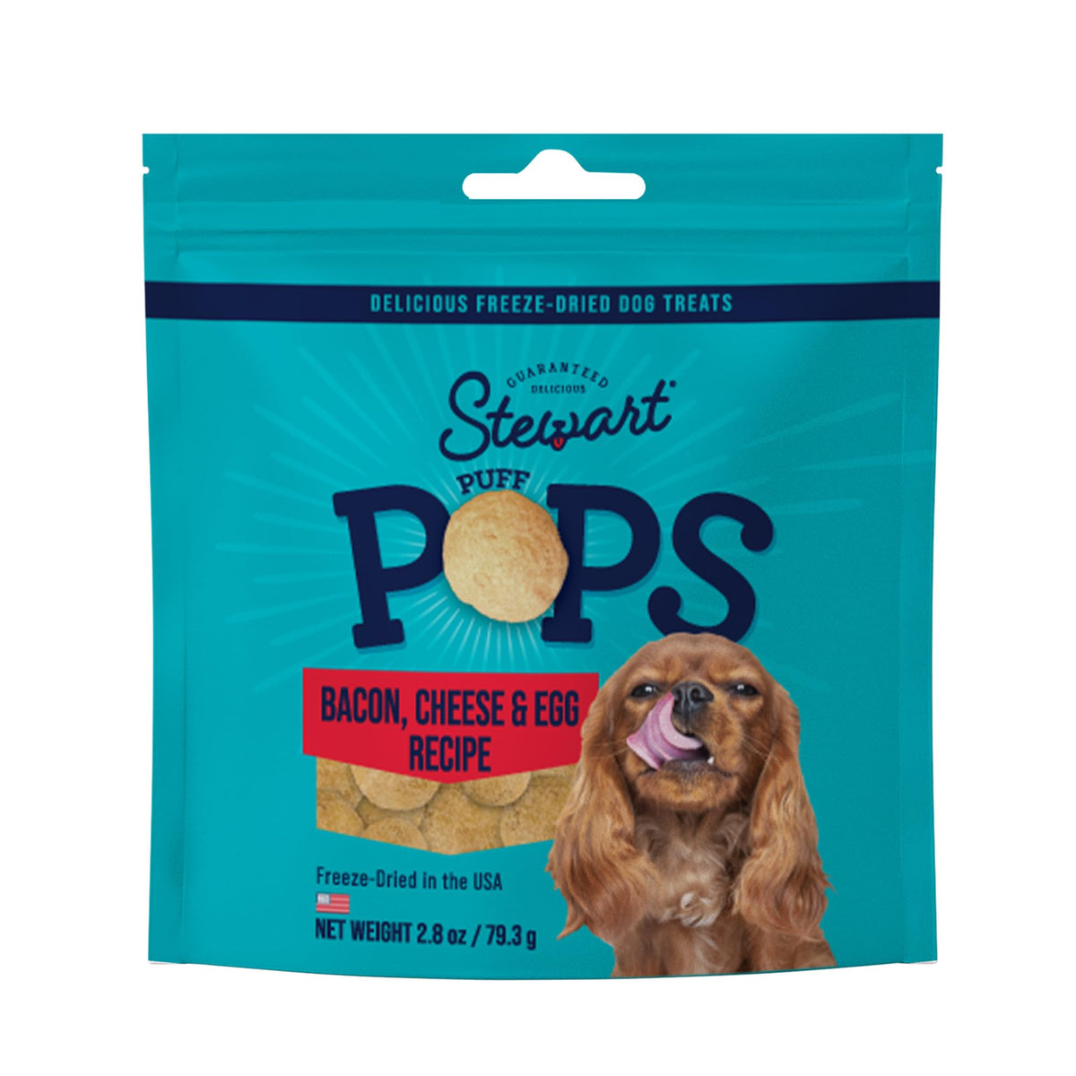 Stewart PuffPops Freeze-Dried Dog Treats – Bacon, Egg & Cheese, 2.8 oz