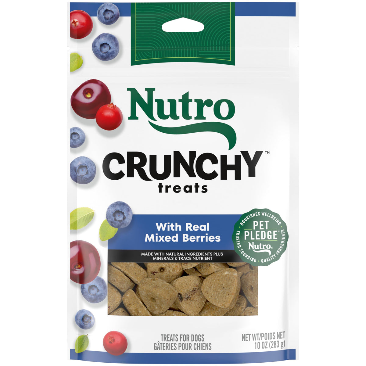 NUTRO Crunchy Dog Treats with Mixed Berries – 10 oz