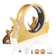Cat Wheel Cat Exercise Wheel for Indoor Cats 35.4 inch Cat Wheel Exerciser with Scratching Post Cat Teaser Cat Treadmill Cat Running Wheel for Fitness Weight Loss