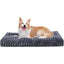 Insta Bulb Plush Dog Bed with Removable Cover – Dark Gray, 23 × 18 in