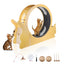 Cat Wheel Cat Exercise Wheel for Indoor Cats 35.4 inch Cat Wheel Exerciser with Scratching Post Cat Teaser Cat Treadmill Cat Running Wheel for Fitness Weight Loss