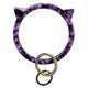 Cat-Themed Bracelet Wristlet Keychain – Purple